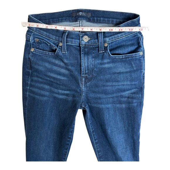 7 For All Mankind Womens Gwenevere  Ankle Skinny Mid Rise Jeans Size 25 Designer - Picture 6 of 13